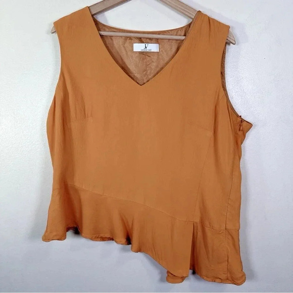 Jacques Vert Womens Size 16 Drape Asymmetric  Sleeveless Blouse - Picture 3 of 12